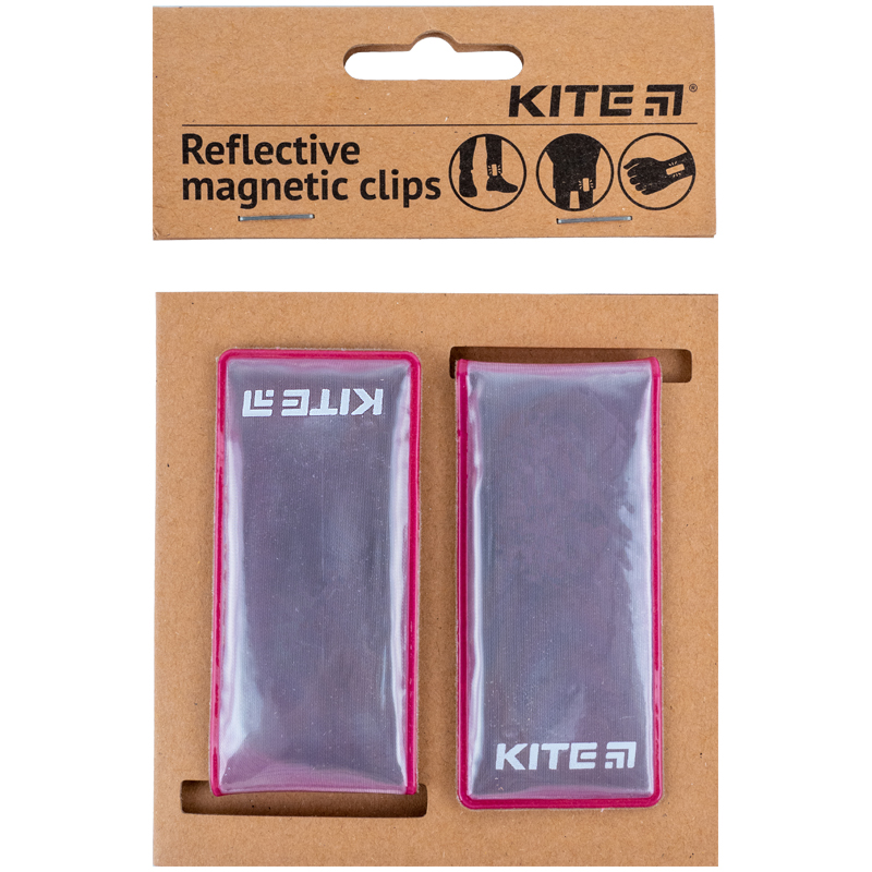 Набір магнітних кліпс світловідбиваючих, бузкові Kite - фото 1