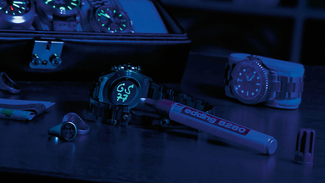 Маркер для ультрафиолетовых лучей  8280, круглое острие 1,5-3мм. Edding - фото 3