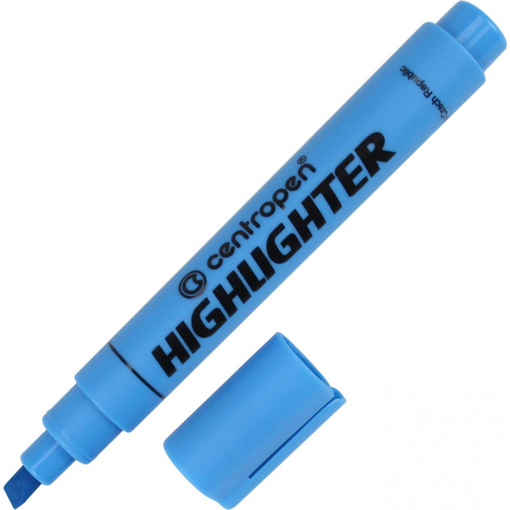 Маркер текстовий Fax 8852, 1-4,6мм., блакит. Centropen - фото 3