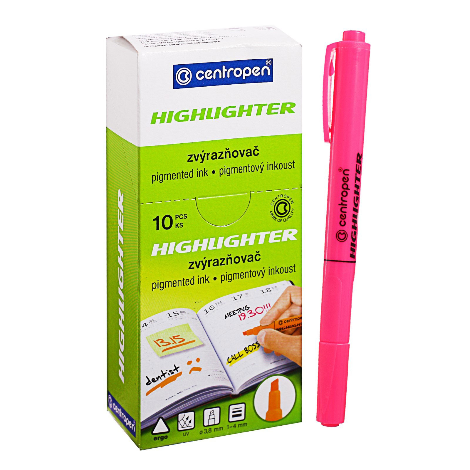 Маркер текстовый Fax 8722,1-4мм., розов. Centropen - фото 3