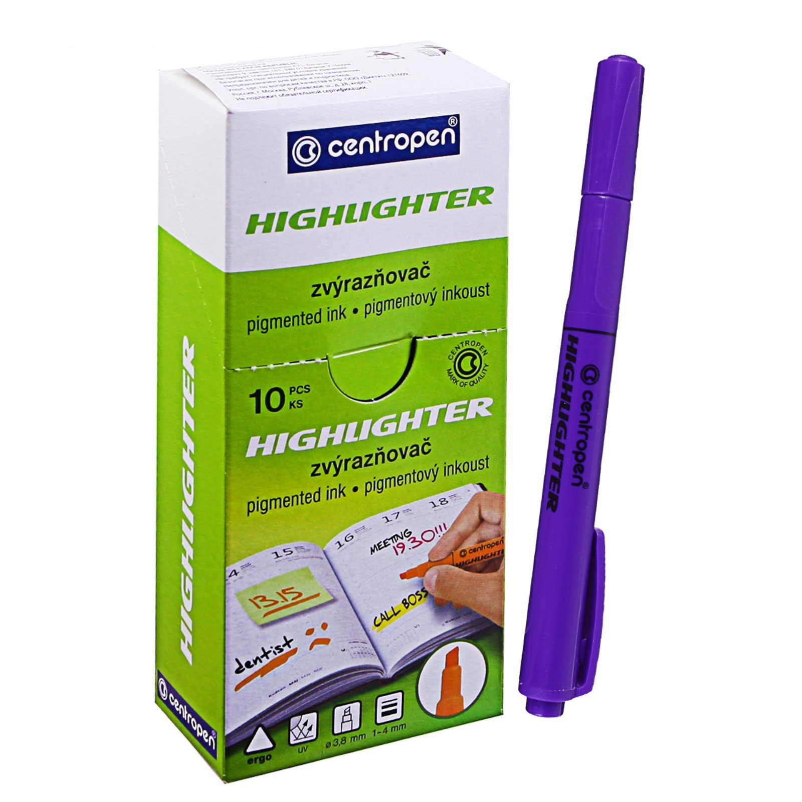 Маркер текстовый Fax 8722, 1-4мм., фиолет. Centropen - фото 4