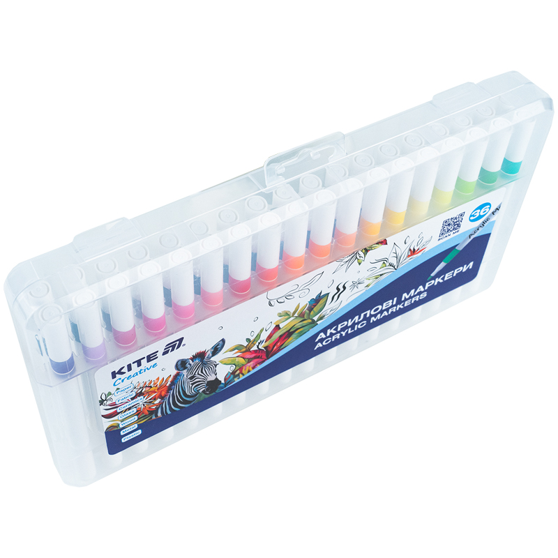 Маркеры акриловые, набор 36шт, Kite Creative Kite - фото 3
