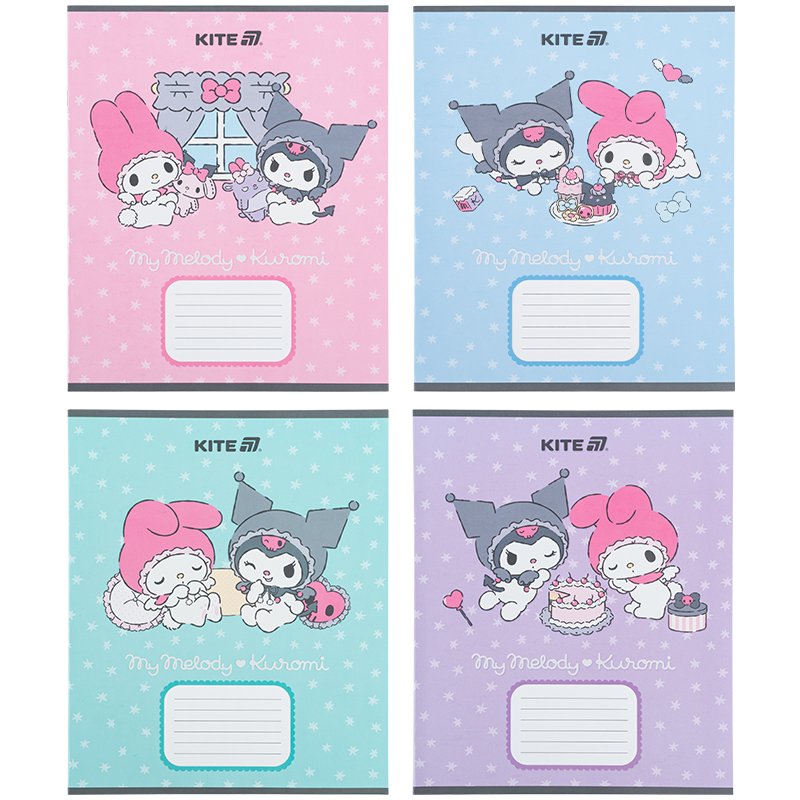 Зошит 12 арк., кос., софт тач + УФ лак, Hello Kitty-2 (HK25-235-2) Kite - фото 11