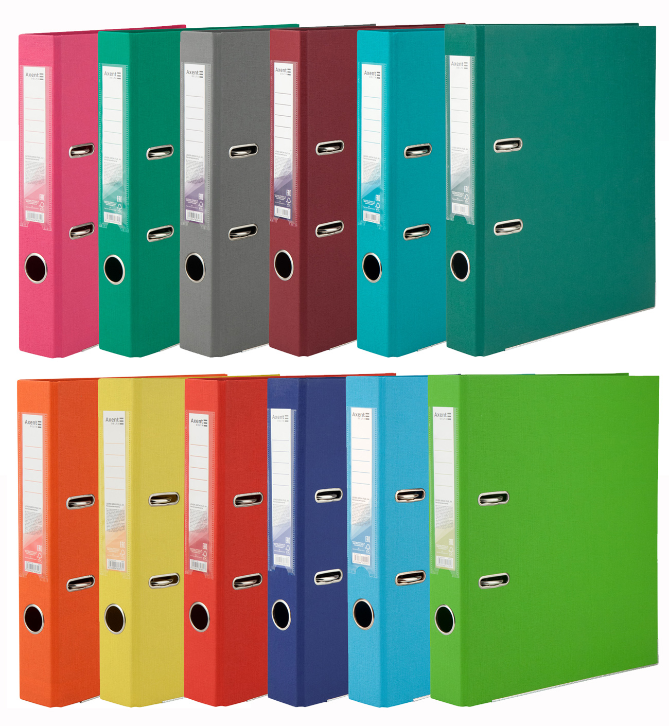 Реєстратор 5см. А4 (PP), двосторонній, помар. Axent Delta - фото 2