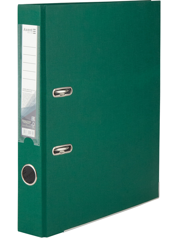 Регистратор 5см. А4 (PP), односторонний, темно-зелен. Axent Delta - фото 2