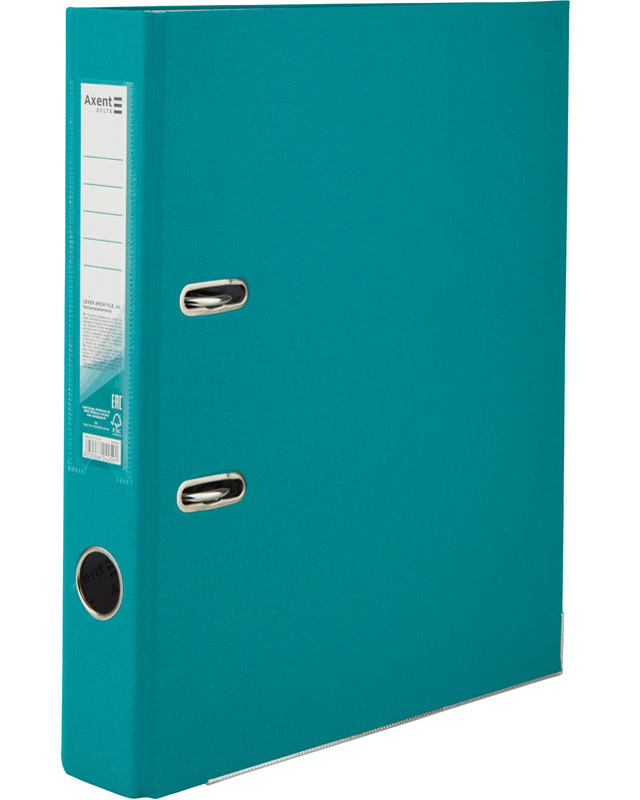 Регистратор 5см. А4 (PP), односторонний, бирюз. Axent Delta - фото 2