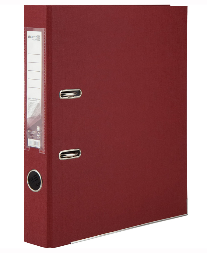 Реєстратор 5см. А4 (PP), односторонній, вишнев. Axent Delta - фото 2