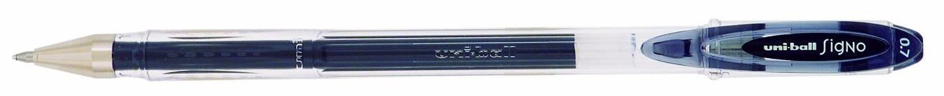 Гелева ручка Uni-ball Signo 0,7мм., корпус прозор., ст. син. Uni - фото 3