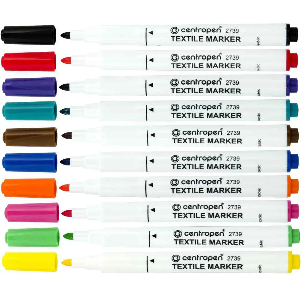 Маркер для тканини 2739, круглий наконечник 2мм., помар. Centropen - фото 3