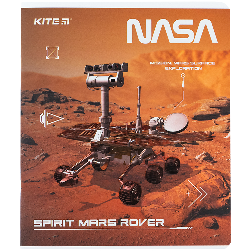 Зошит 48 арк., кл., софт тач + УФ лак, NASA (NS24-259) Kite - фото 9