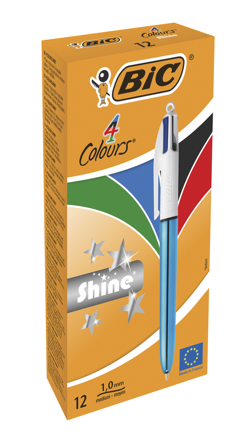 Ручка шариковая 4 in 1 Colours Shine Blue, голуб. Bic - фото 1