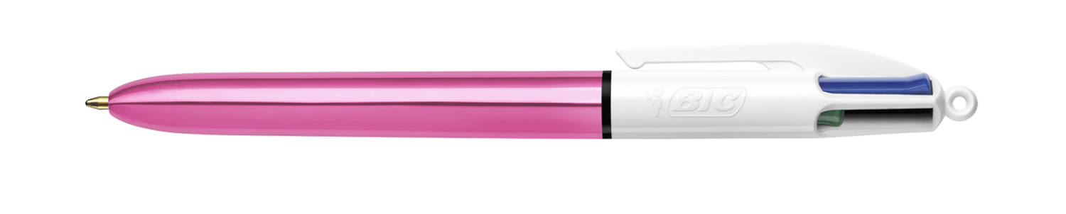 Ручка кулькова 4 in 1 Colours Shine Pink, рожев. Bic - фото 1