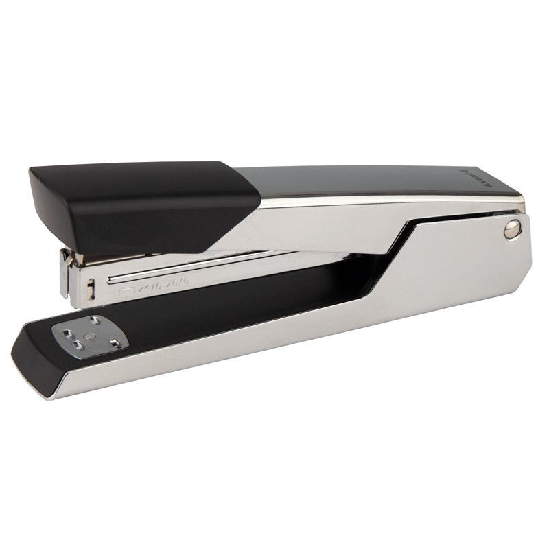 Степлер 24/6 Technic, 25л., глубина скрепления 90мм., метал., 4937-A хромирование Axent - фото 1