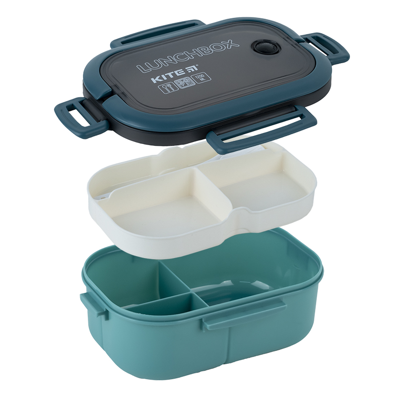 Ланчбокс с разделителем 1200 мл, зеленый Kite - фото 6