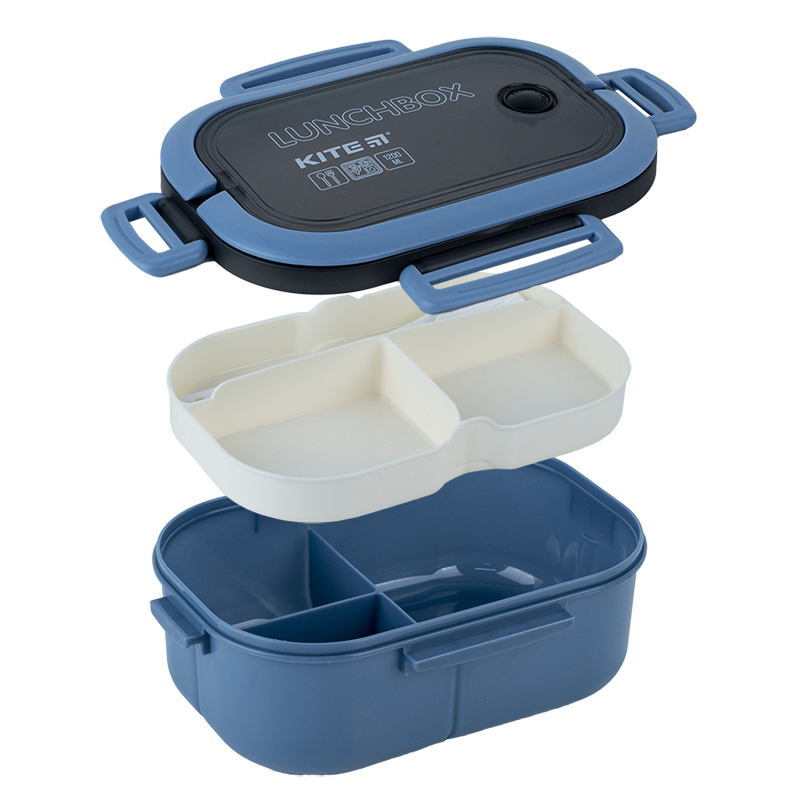 Ланчбокс з розділювачем 1200 мл, синій Kite - фото 4
