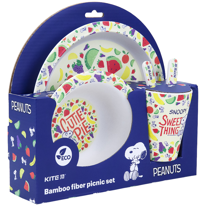 Набір посуду з бамбуку Snoopy (5 предметів) Kite - фото 1