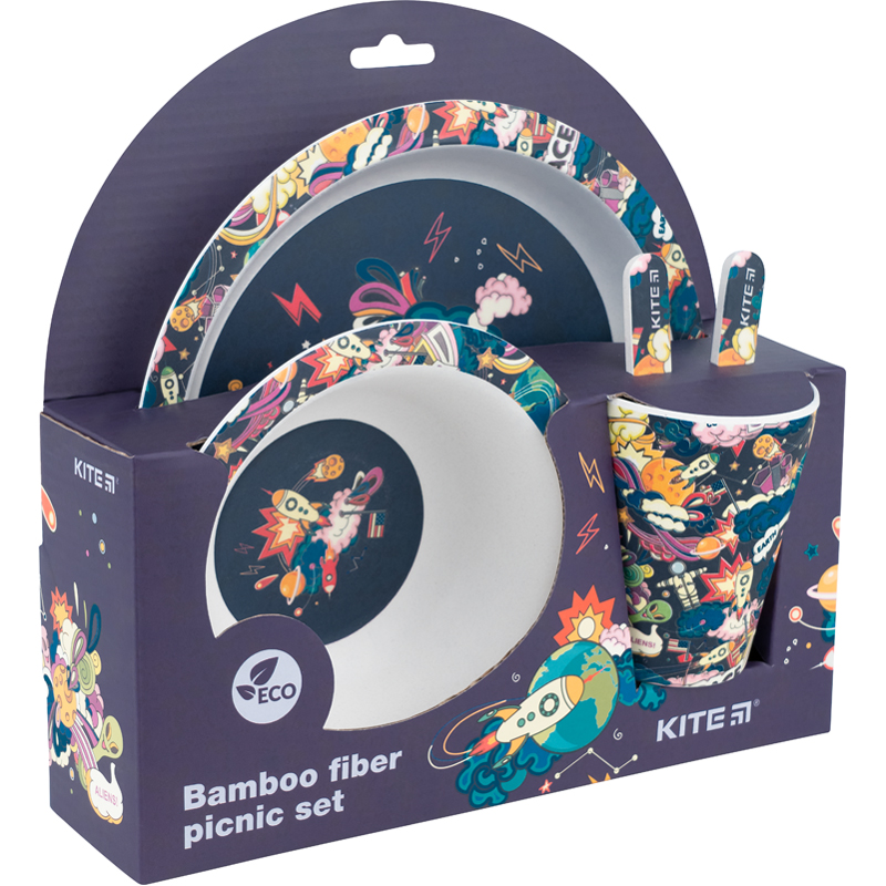 Набір посуду з бамбуку Space (5 предметів) Kite - фото 1