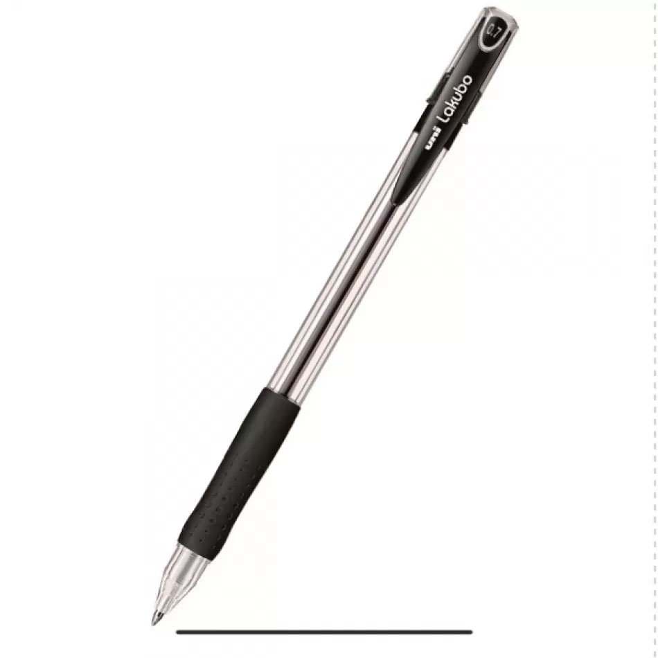 Ручка шариковая Lakubo micro, 0,7мм., корпус прозр., стержень черн. Uni - фото 3