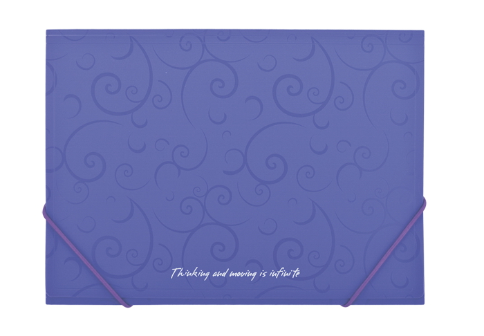 Папка на резинках Barocco А4, пластик, фиолет. BuroMax - фото 2