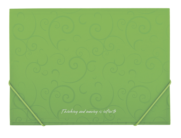 Папка на резинках Barocco А4, пластик, салат. BuroMax - фото 2