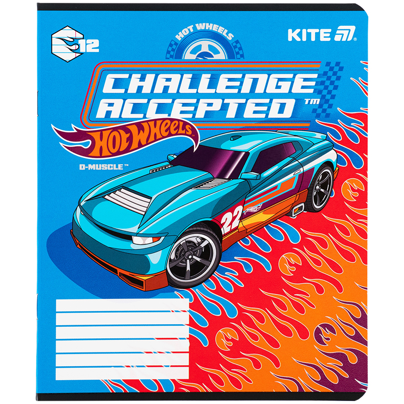 Тетрадь 12 лист., лин., гибр. лак + УФ лак, Hot Wheels (HW25-234) Kite - фото 15