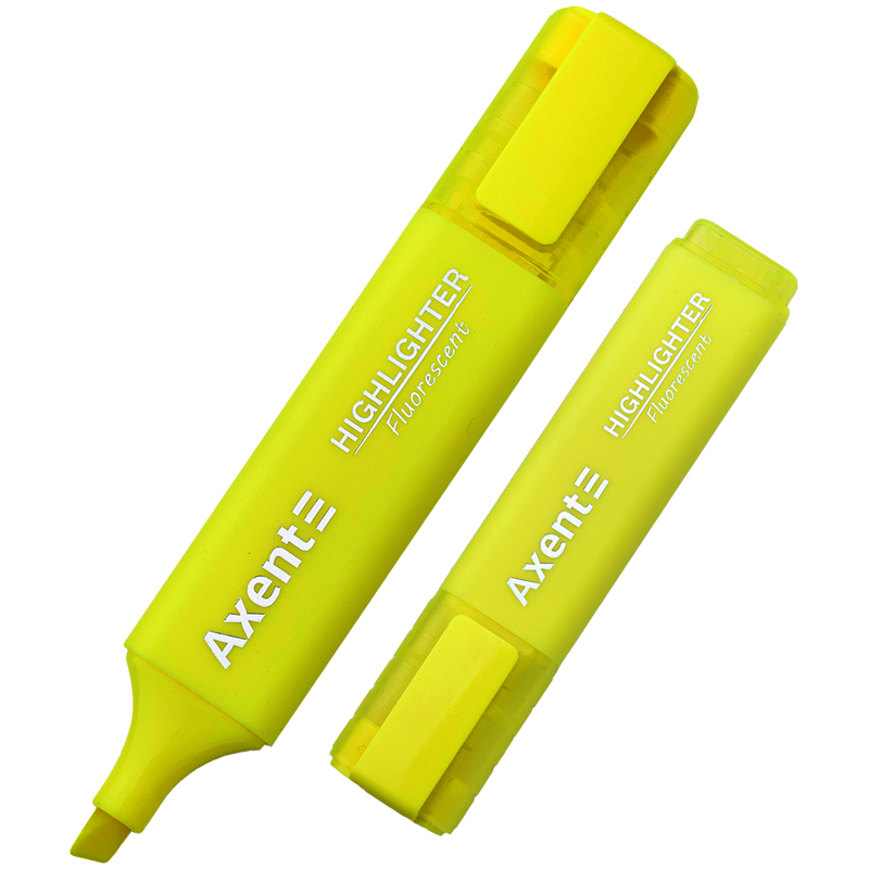 Маркер текстовий Highlighter 2537-A, 1-5 мм клиноп., жовт. Axent - фото 1