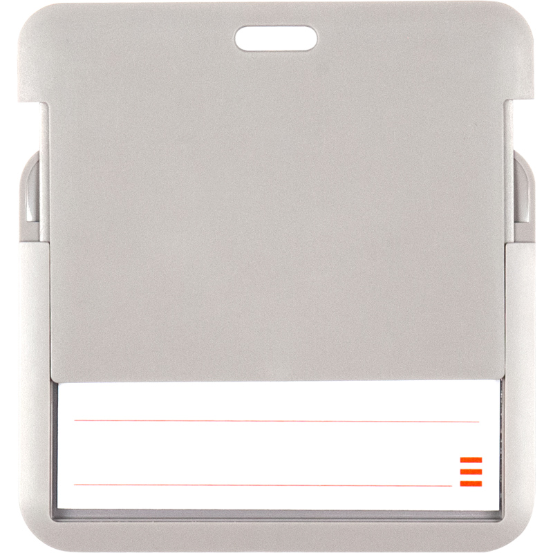 Бейдж-слайдер горизонтальний 85*54мм., ABS пластик, сірий Axent - фото 2