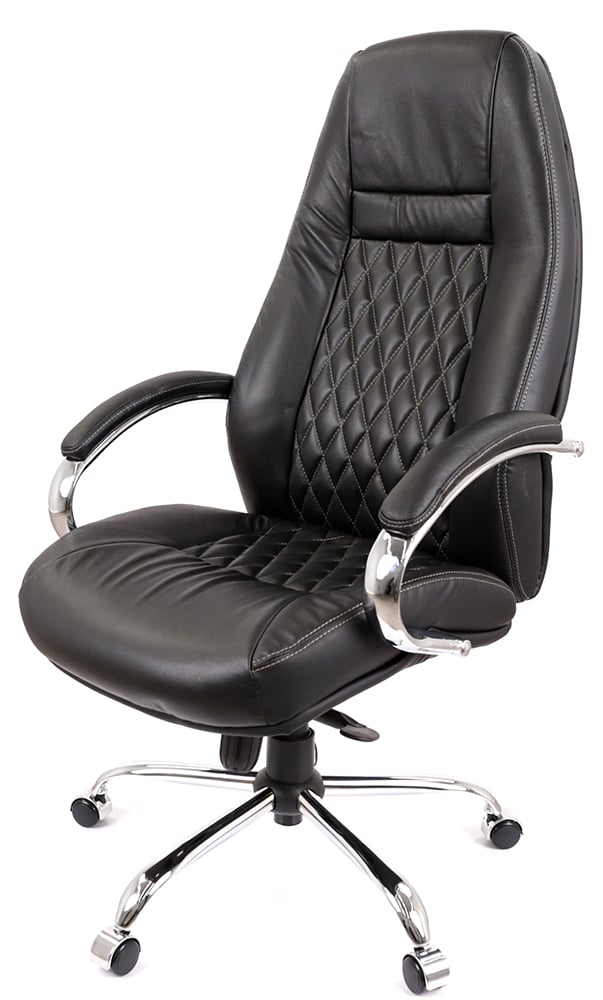 Кресло Луизиана MB (GB-242CC) (Кожа LC-A) черный АКЛАС - фото 4