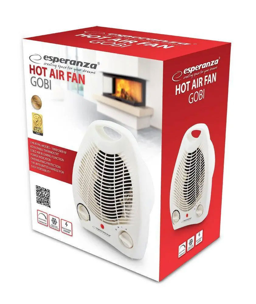 Обогреватель тепловентилятор Fan Heater Gobi 1000/2000W Esperanza - фото 6