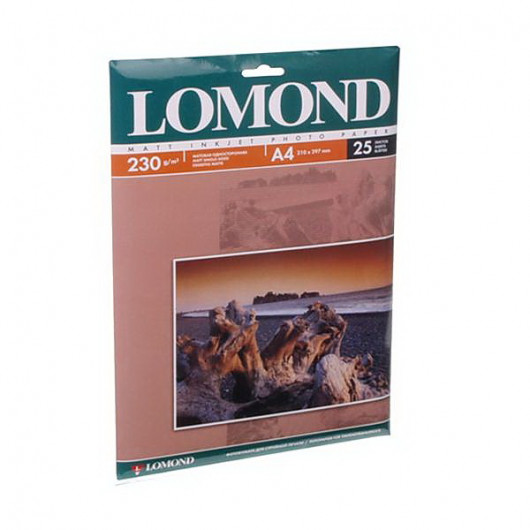 Фотопапір матовий А4, 230г/м2, 25арк. Lomond - фото 1