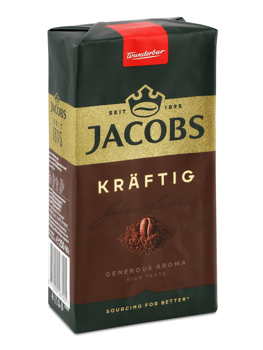 Кофе молотый Jacobs Kraftig, 250г., купаж арабика/робуста (8711000567005) Jacobs - фото 1