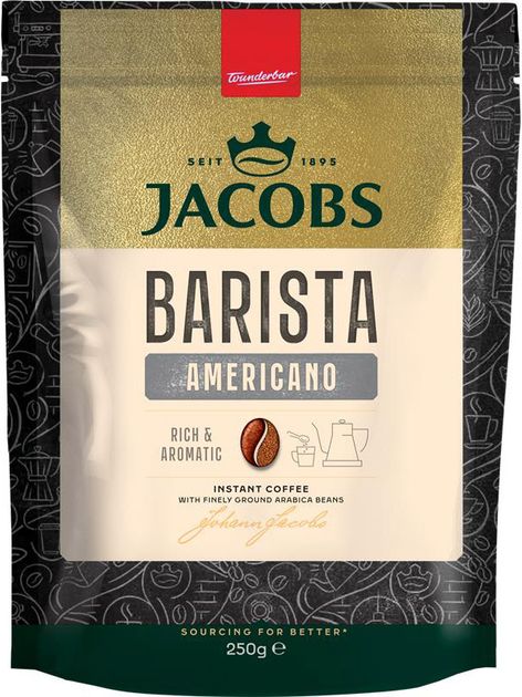Кава розчинна Jacobs Barista Americano 250г. в пакеті (8714599105795) Jacobs - фото 1