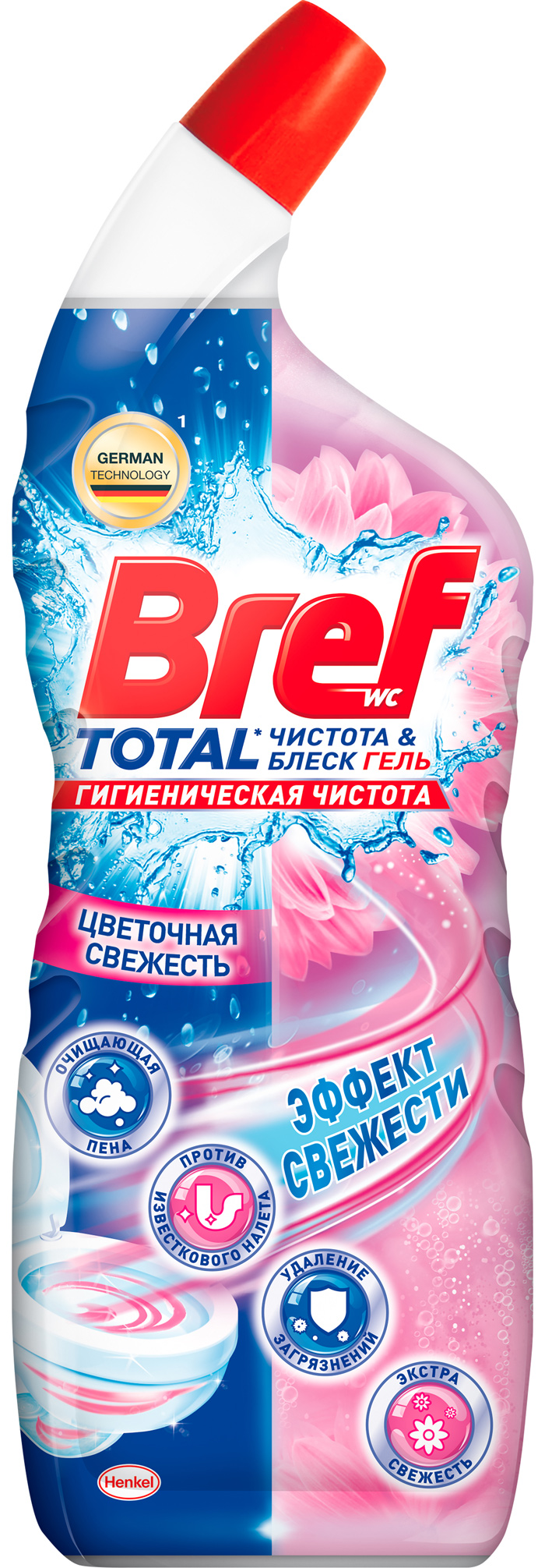 Средство для чистки унитазов 700мл.,Цветочная свежость BREF - фото 1