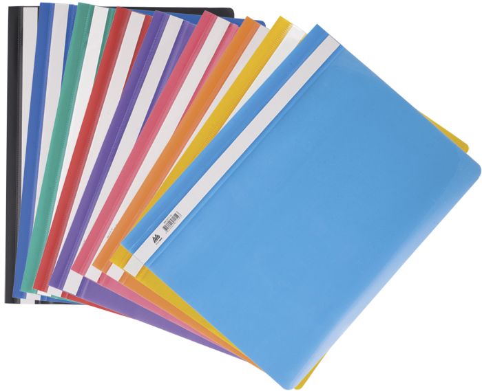 Швидкозшивач з прозорим верхом, А4, черв. BuroMax - фото 3