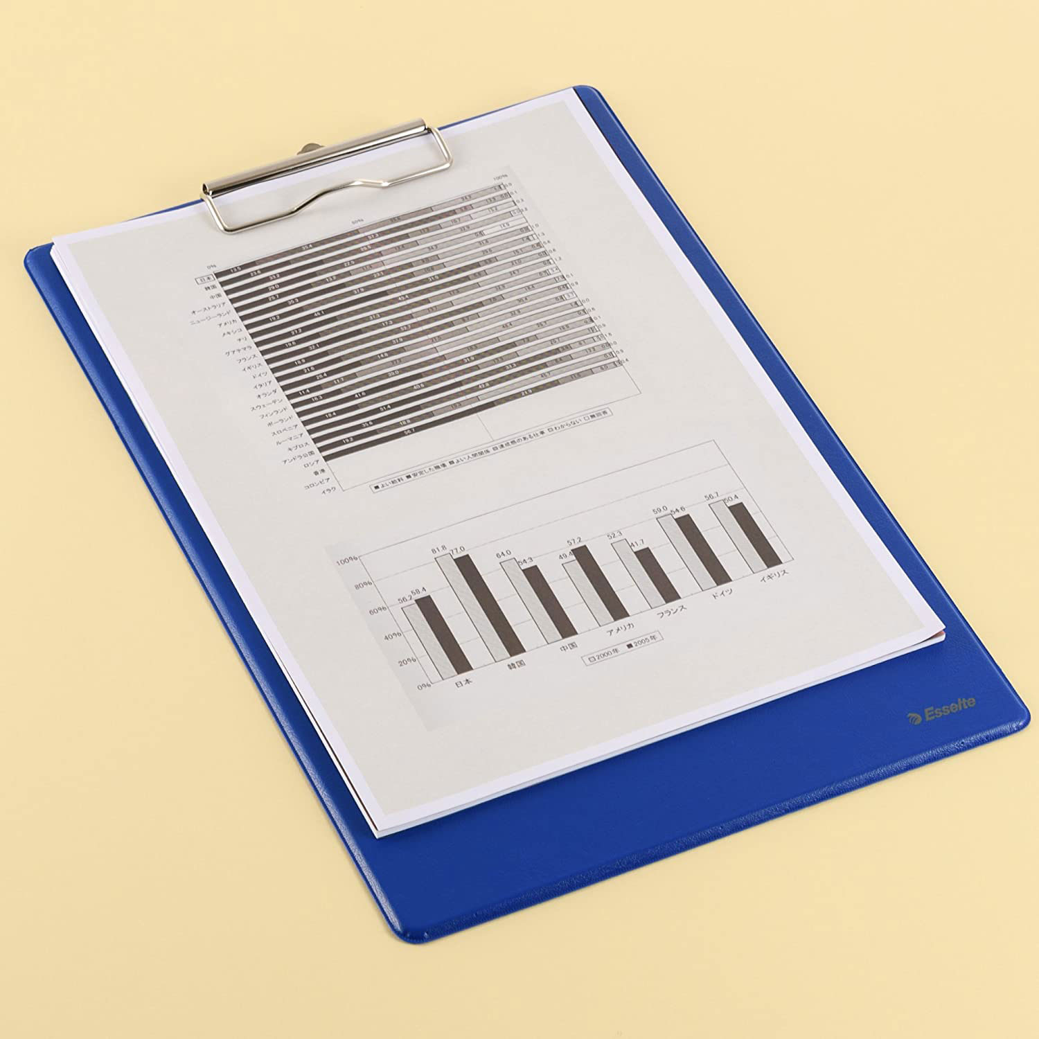 Планшет з верхнім притиском А4+,  PVC, син. Esselte - фото 4