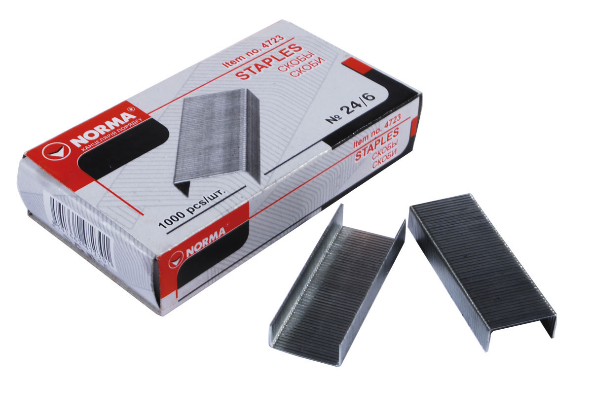 Скоби для степлера 24/6, 1000шт./уп. NORMA - фото 4