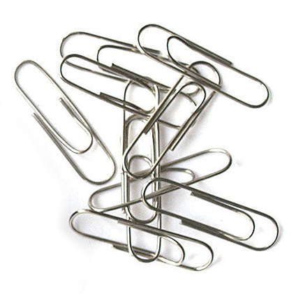Скріпки 28мм., никель., круглі із загином, 100шт., картон. уп. Scholz - фото 3