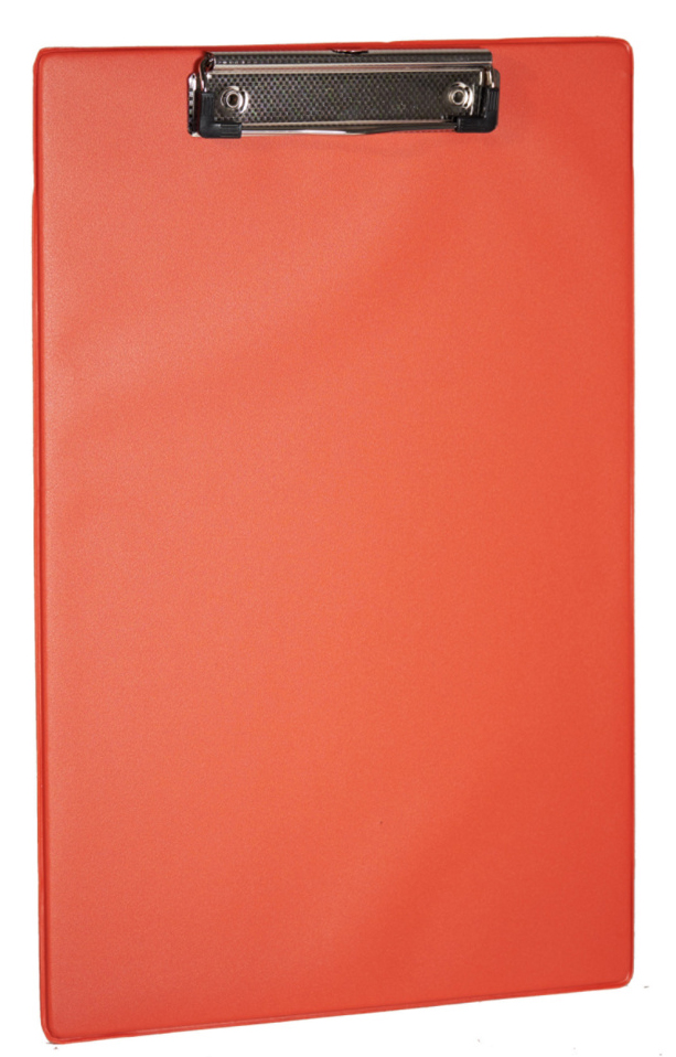 Планшет с верхним прижимом А4, PVC, красн. 4Office - фото 2