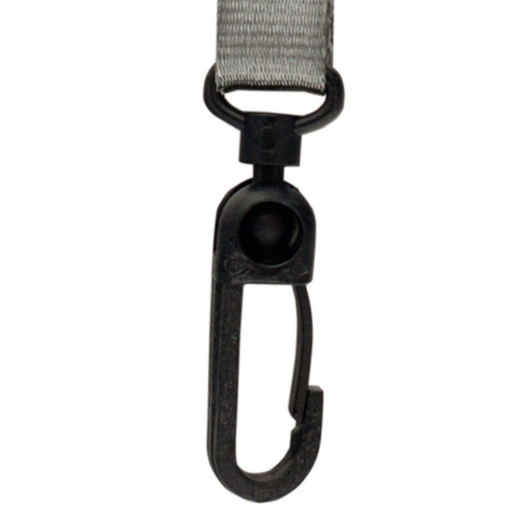 Стрічка для бейджа з карабіном, ширина 10мм., довжина 460мм., сірий BuroMax - фото 3