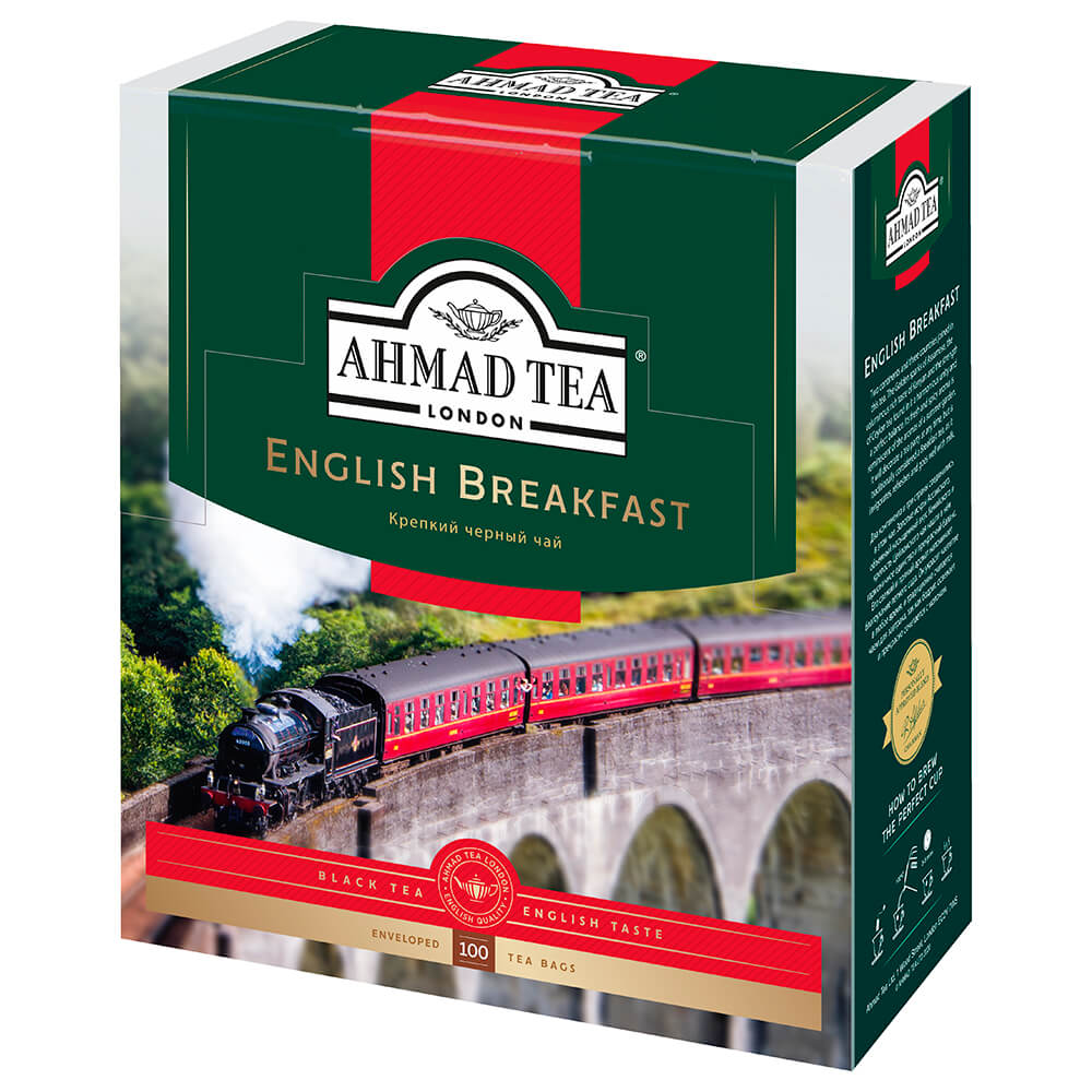 Чай черный классический Английский к завтраку, 100пак. по 2г. AHMAD - фото 1