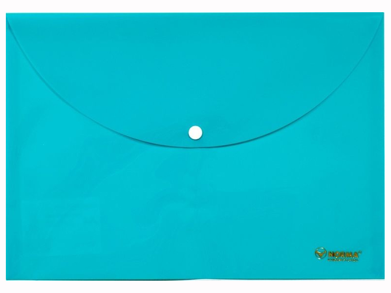 Папка-конверт на кнопке А4, Pastel, 160мкм., непрозр., голуб. NORMA - фото 2