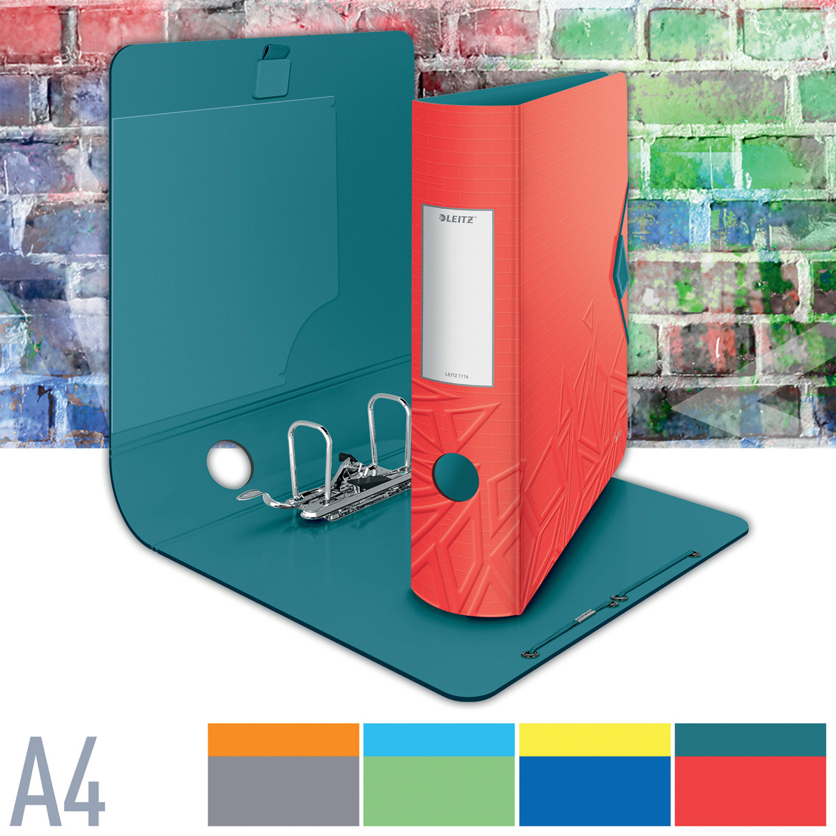 Регистратор 8.2см. А4 (PP) Active Urban Chic 180°, красн. LEITZ - фото 7