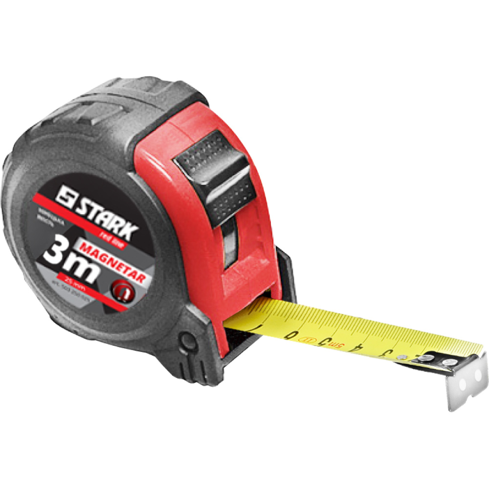 Рулетка 3м.*19мм. Magnetar, корпус прорезиненный STARK - фото 1