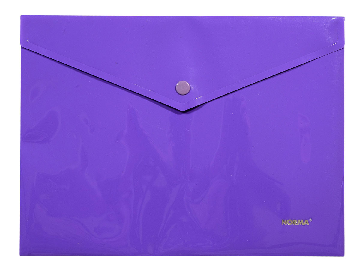 Папка-конверт на кнопке В5+ (210*285мм.), непрозр., ассорт. NORMA - фото 4