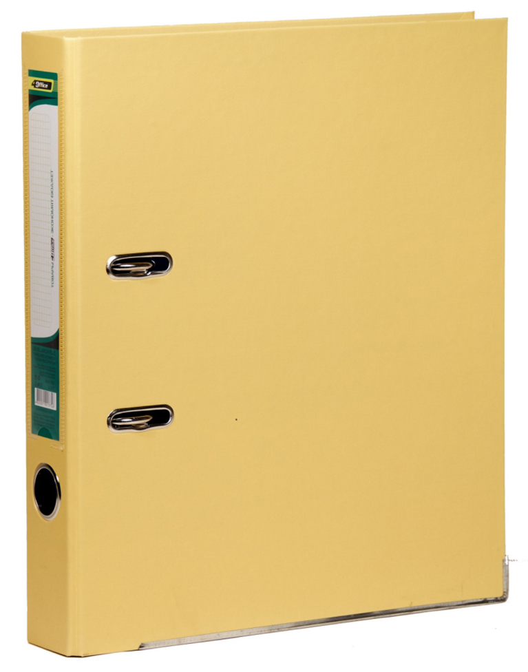 Регистратор 5см. А4 (PP) односторонний, желт. 4Office - фото 2
