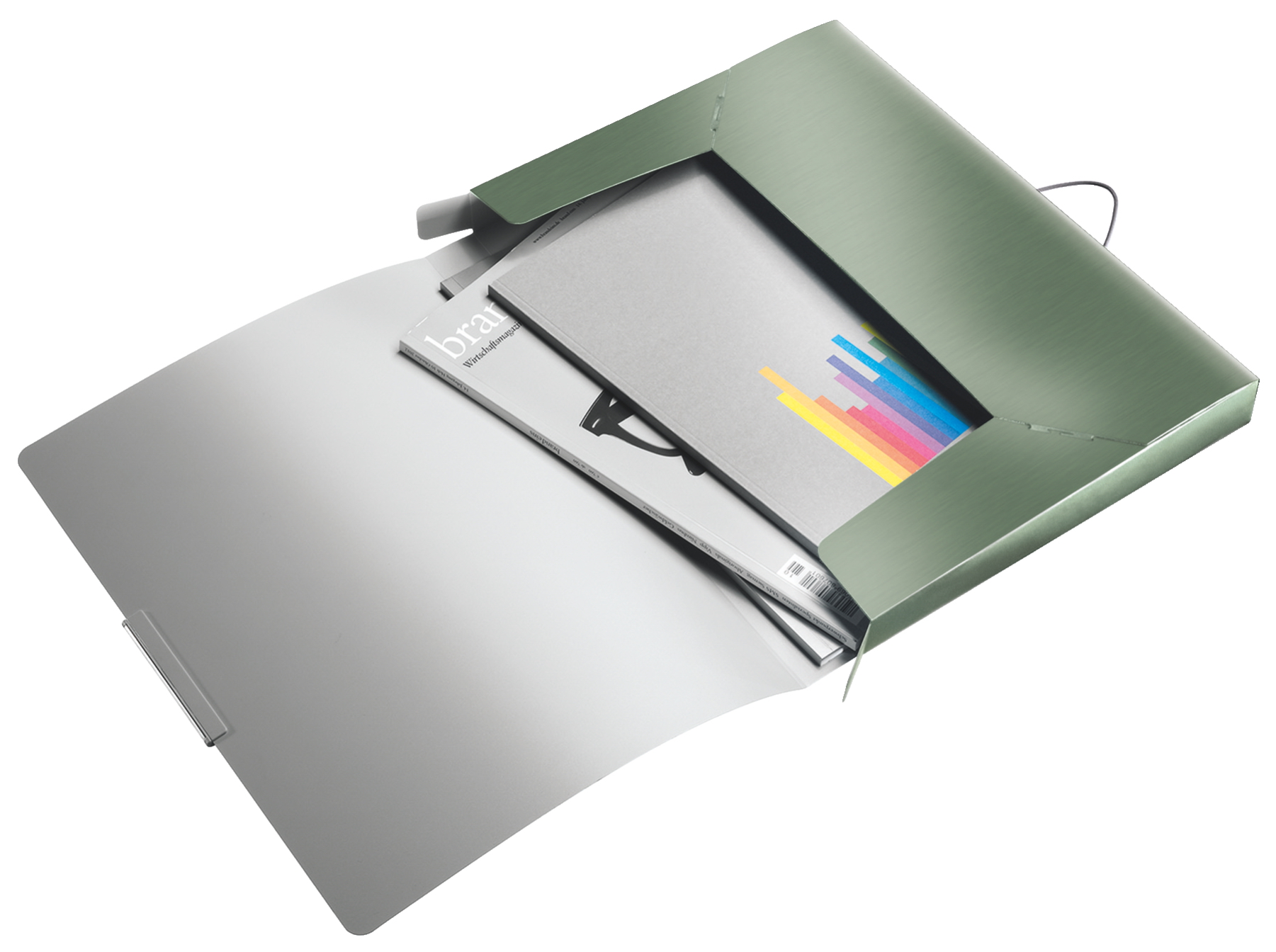 Папка-бокс на гумках Style А4, 30мм., до 250арк., пластик, морськ. хвиля LEITZ - фото 6