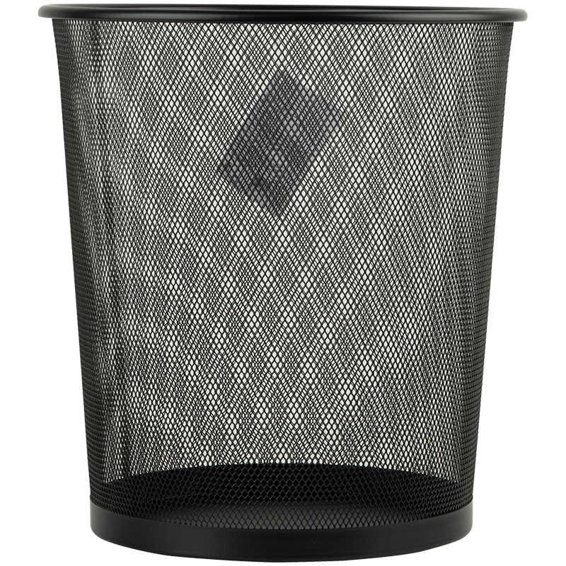 Корзина для бумаг 12л., круглая. металлическая, черн. Axent - фото 3