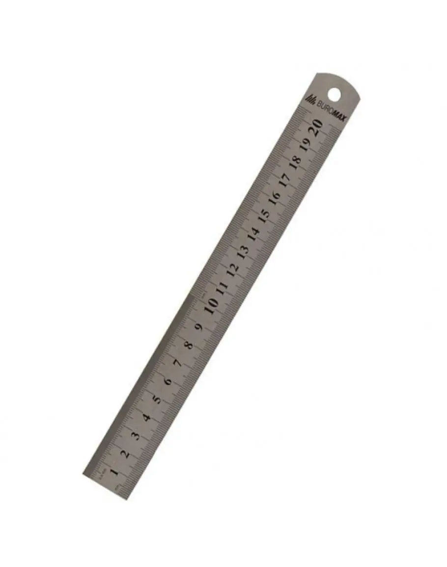 Линейка стальная, 20см BuroMax - фото 2