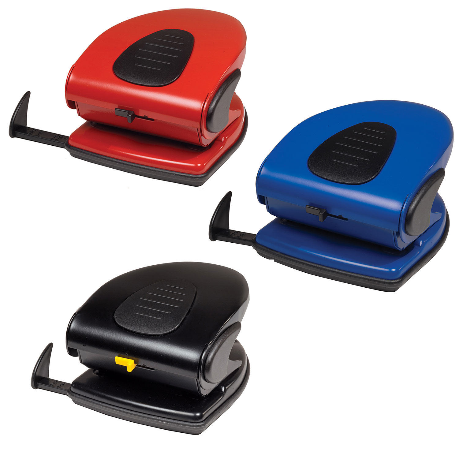 Дырокол на 2 отверстия, до 30 листов (4314), металлический, красн. Scholz - фото 5