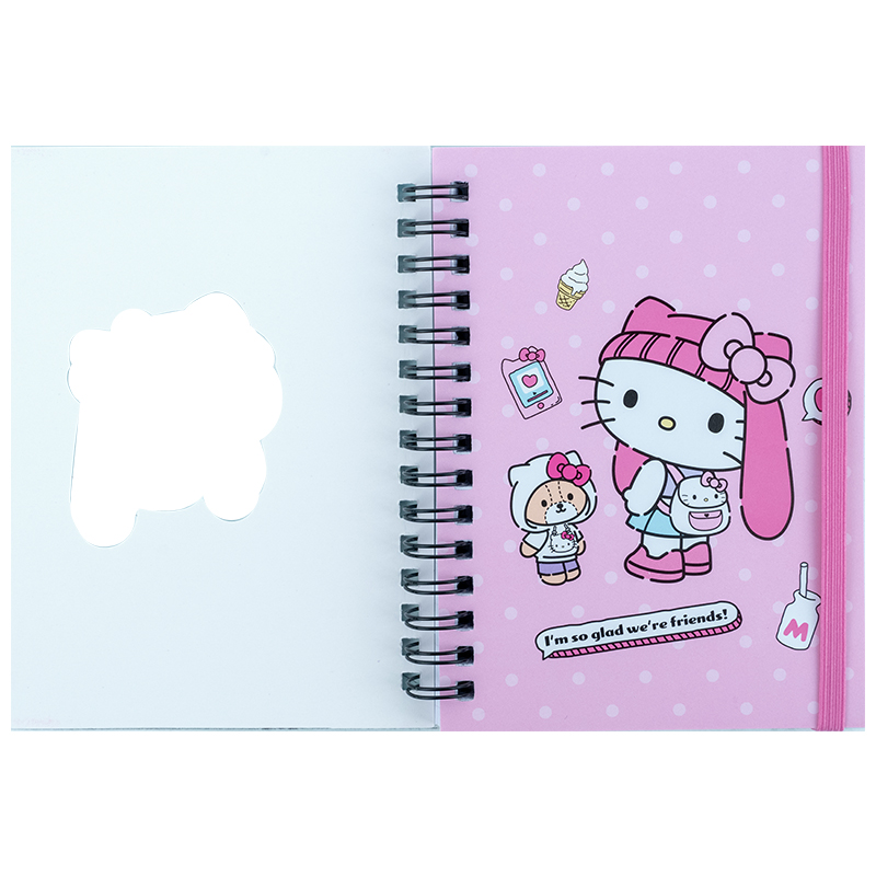 Блокнот вирубка, на спіралі, 80 арк., А6 Hello Kitty-1 (HK25-229-1) Kite - фото 2
